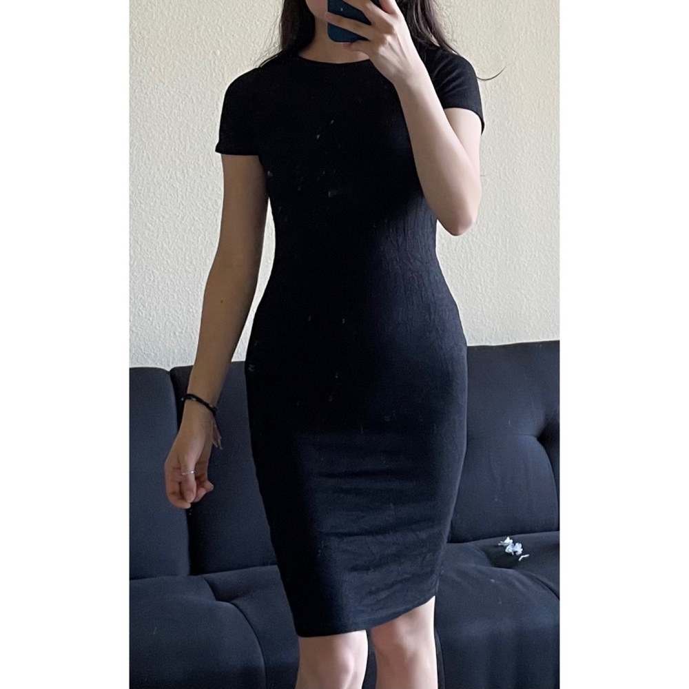 Forever 21- Black Short Sleeve Bodycon Dress- Sz: XS